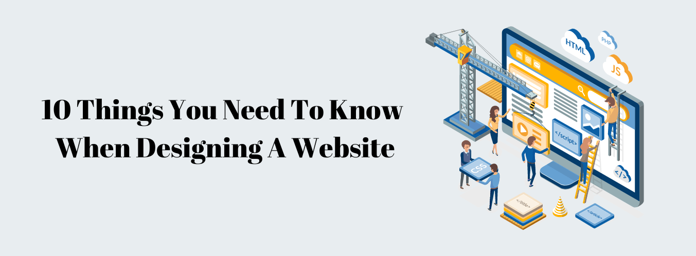 List of 10 things to consider when designing a website