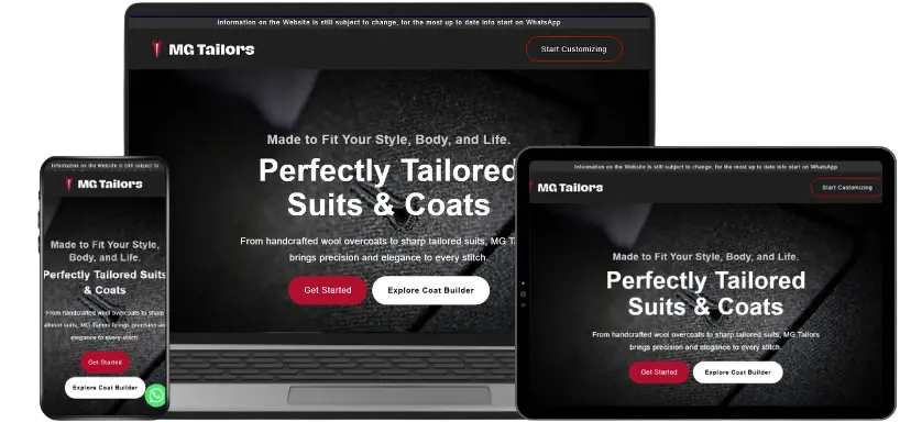 MG Tailors – Professional Tailoring case study
